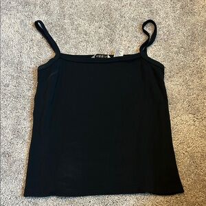 Vintage Black Square Neck Tank